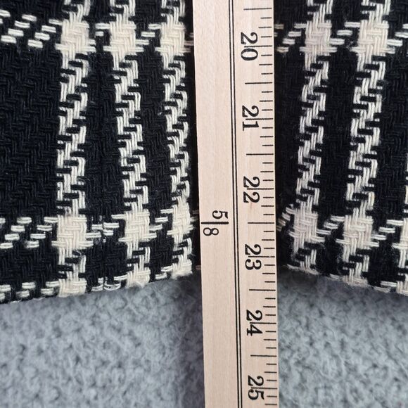 Villager Plaid Blazer Jacket 8 Black White Wool Blend Lined Padded Shoulder - Picture 11 of 14